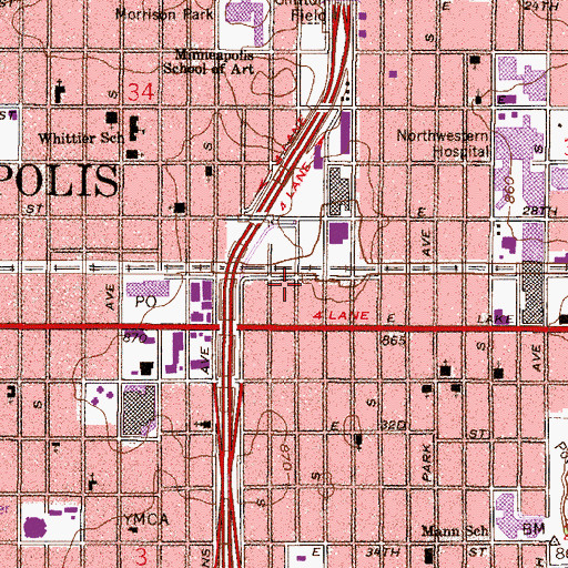 Topographic Map of Cart Ambulance, MN