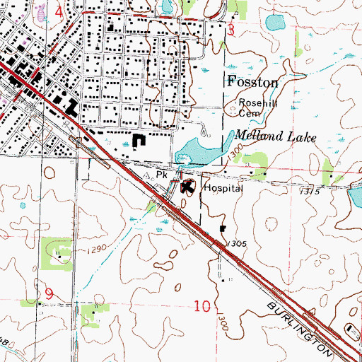 Topographic Map of Essentia Health Ambulance, MN