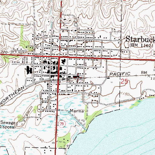 Topographic Map of Glacial Ridge Ambulance, MN