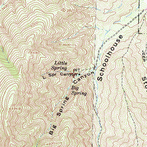 Topographic Map of Little Spring Canyon, CA