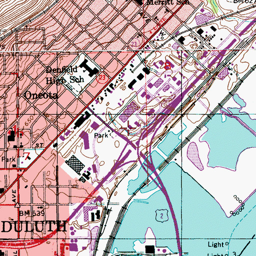 Topographic Map of Gold Cross Ambulance Duluth, MN