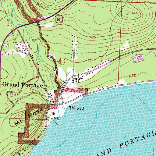 Topographic Map of Grand Portage Ambulance, MN