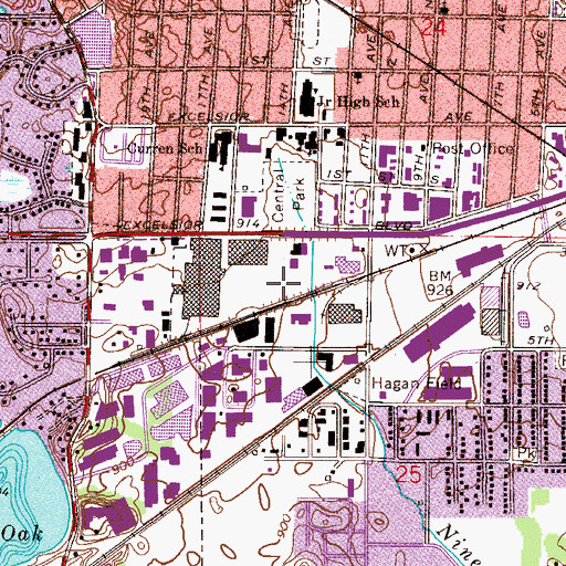 Topographic Map of HCMC Emergency Medical Services Hopkins, MN