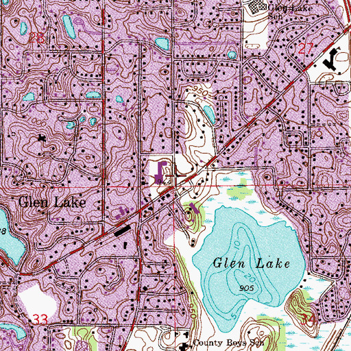 Topographic Map of HCMC Emergency Medical Services, MN