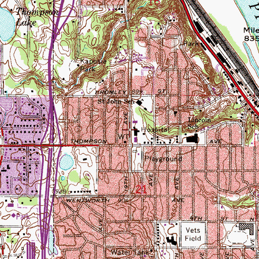 Topographic Map of Healtheast Care Clinic South Saint Paul Hospital, MN