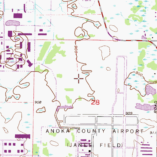 Topographic Map of Life Link III Air Blaine, MN