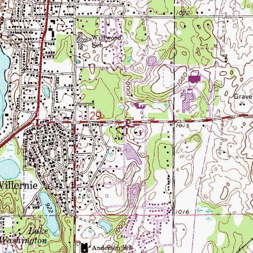 Topographic Map of Mahtomedi Ambulance, MN