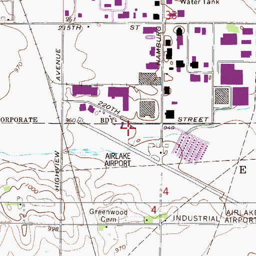Topographic Map of North Memorial Ambulance Service Lakeville, MN
