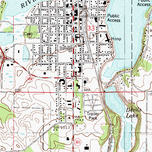 Topographic Map of Pine Medical Ambulance Service, MN