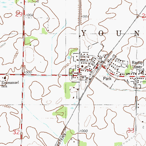 Topographic Map of Ridgeview Ambulance Service Hamburg, MN