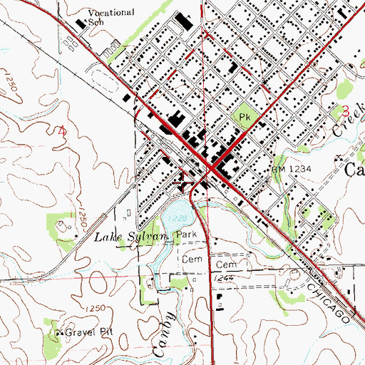 Topographic Map of Sanford Canby Ambulance, MN
