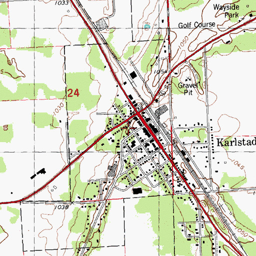 Topographic Map of Tri - County Emergency Medical Services District, MN
