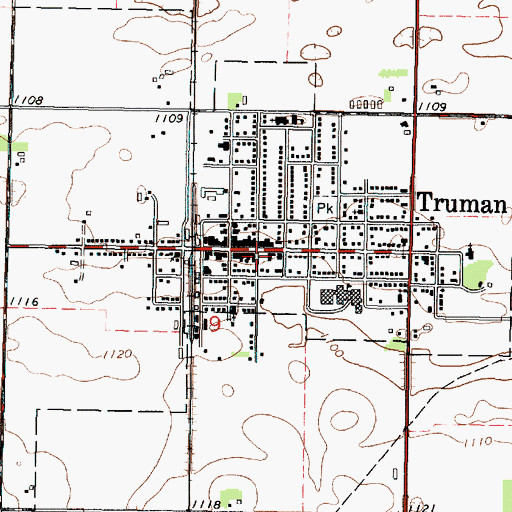 Topographic Map of Truman Ambulance, MN