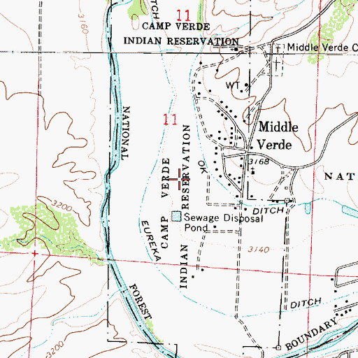 Topographic Map of Yavapai-Apache Nation Reservation, AZ