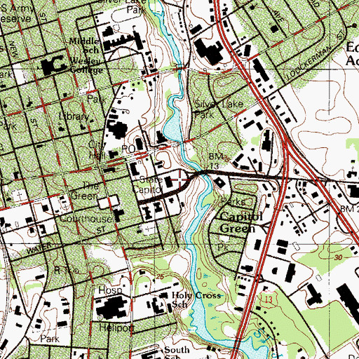 Topographic Map of Legislative Hall, DE