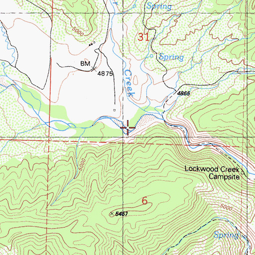 Topographic Map of Lockwood Valley, CA