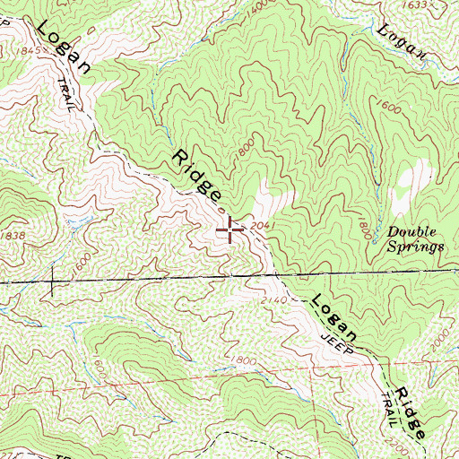 Topographic Map of Logan Ridge, CA