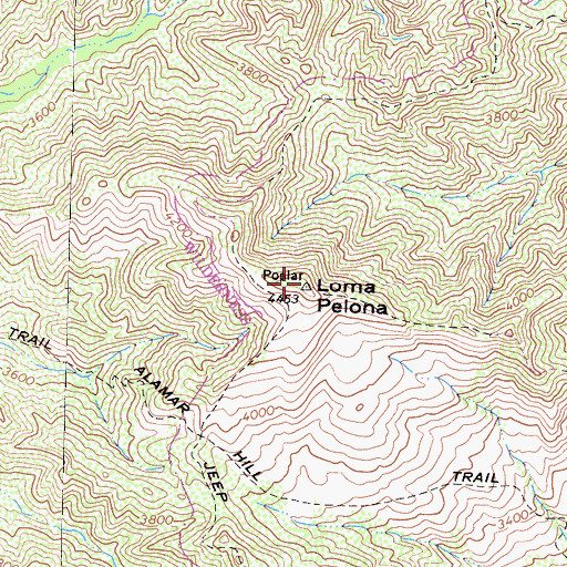 Topographic Map of Loma Pelona, CA