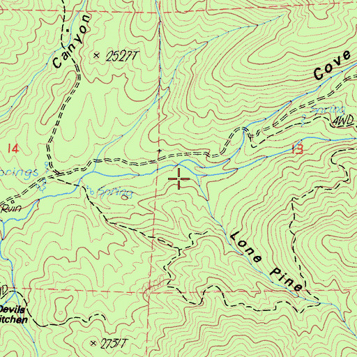 Topographic Map of Lone Pine Canyon, CA