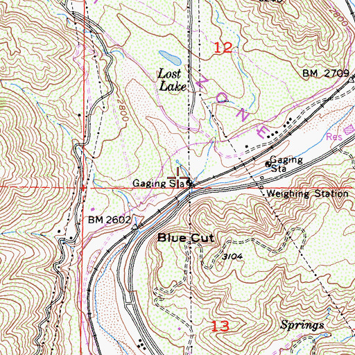 Topographic Map of Lone Pine Canyon, CA