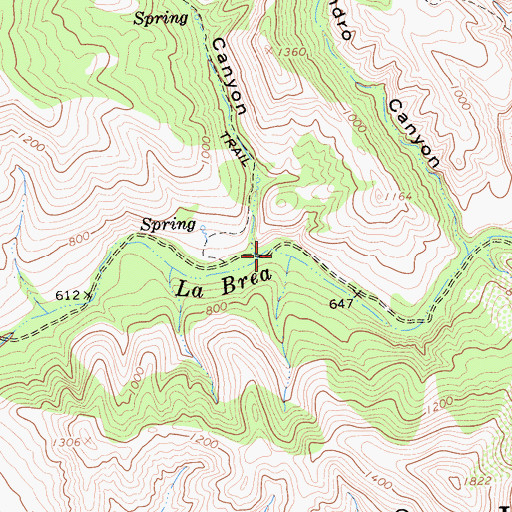 Topographic Map of Long Canyon, CA