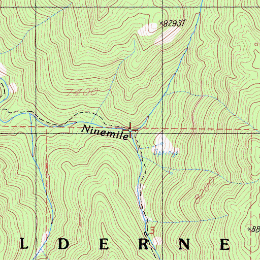 Topographic Map of Long Canyon Creek, CA