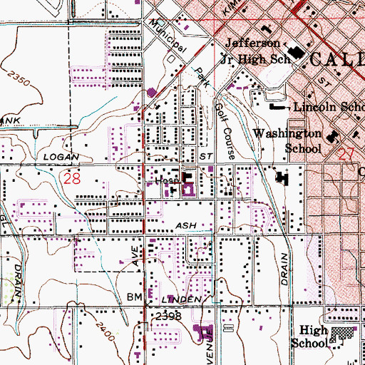 Topographic Map of West Valley Medical Center, ID