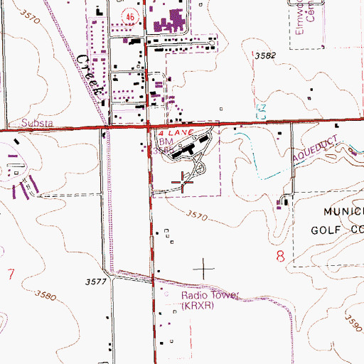 Topographic Map of North Canyon Medical Center, ID