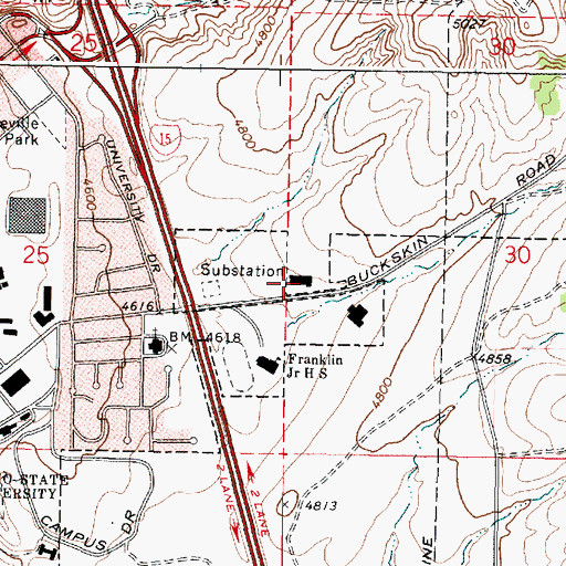 Topographic Map of Safe Haven Hospital and Care Center, ID