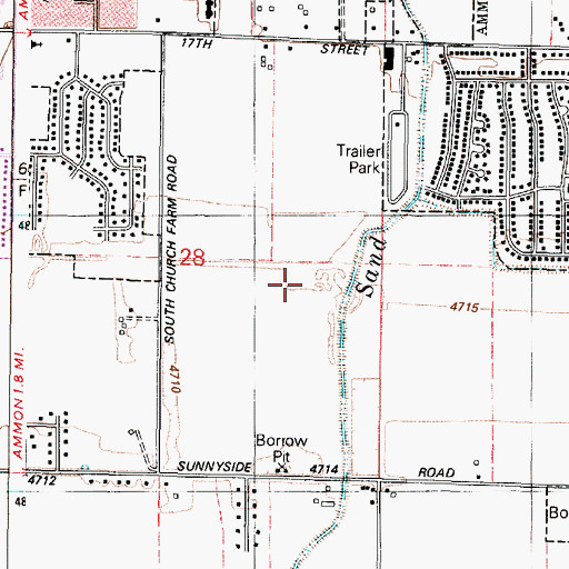 Topographic Map of Mountain View Hospital, ID