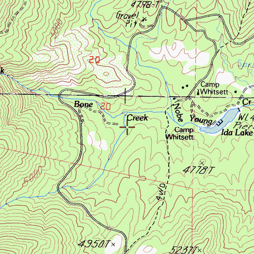 Topographic Map of Long Meadow Creek, CA
