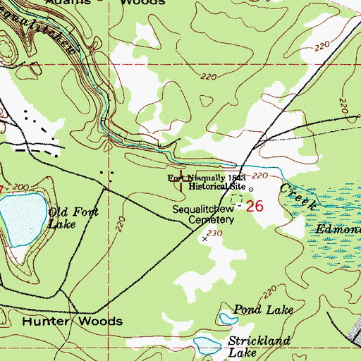 Topographic Map of Dupont City Police Department, WA