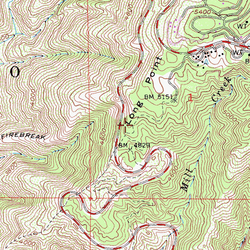 Topographic Map of Long Point, CA