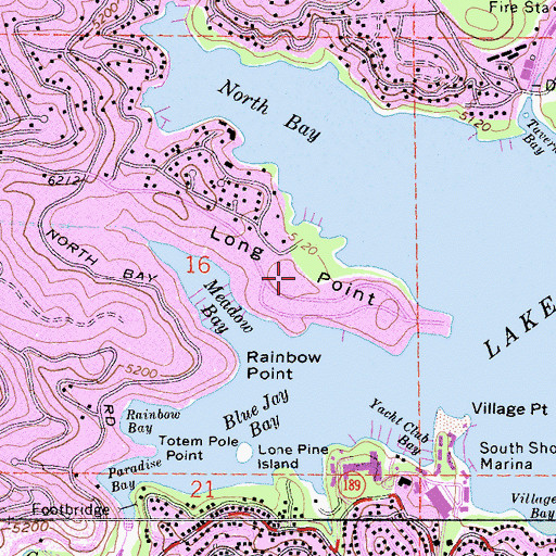 Topographic Map of Long Point, CA