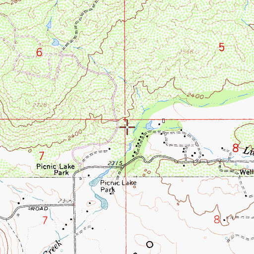 Topographic Map of Long Potrero, CA