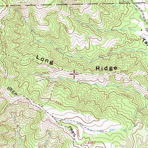 Topographic Map of Long Ridge, CA