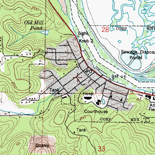 Topographic Map of South Bend Police Department, WA