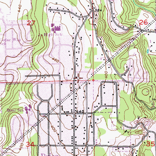 Topographic Map of Brier Police Department, WA