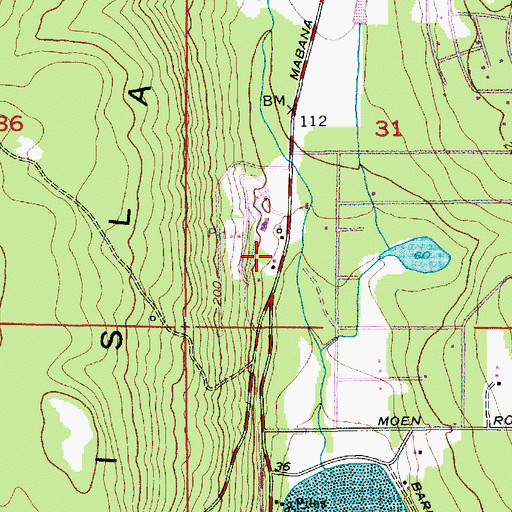 Topographic Map of Island County Sheriff Camano Island, WA