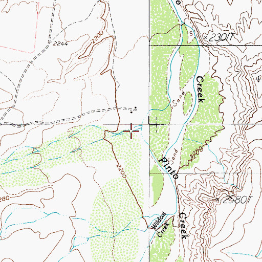 Topographic Map of Campaign Creek, AZ