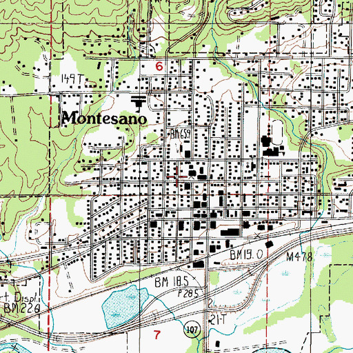 Topographic Map of Grays Harbor Sheriff's Office, WA