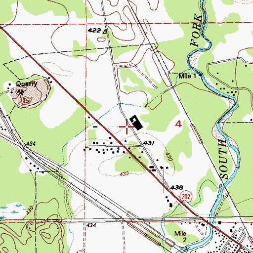 Topographic Map of North Bend Police, WA