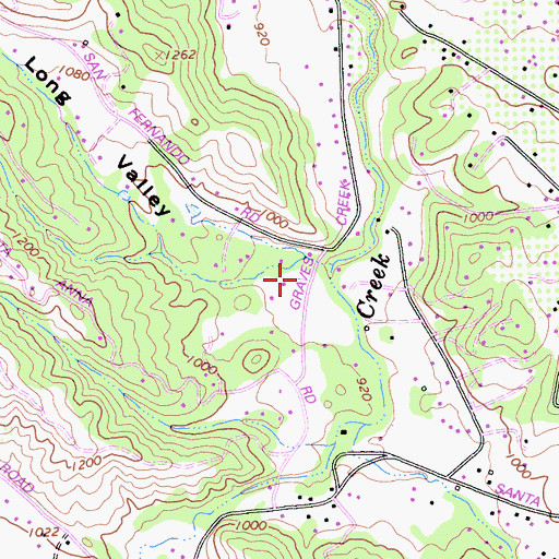 Topographic Map of Long Valley, CA