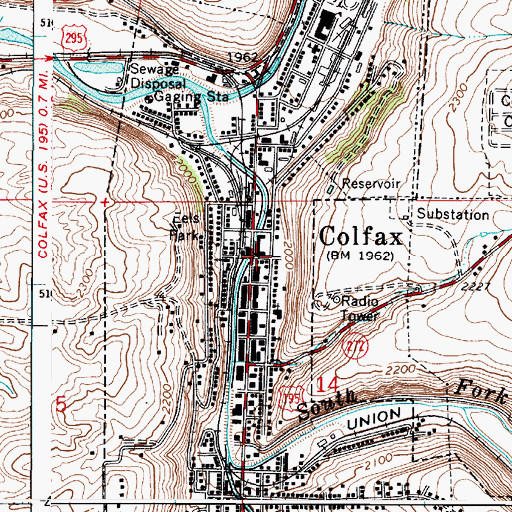 Topographic Map of Colfax Police Department, WA