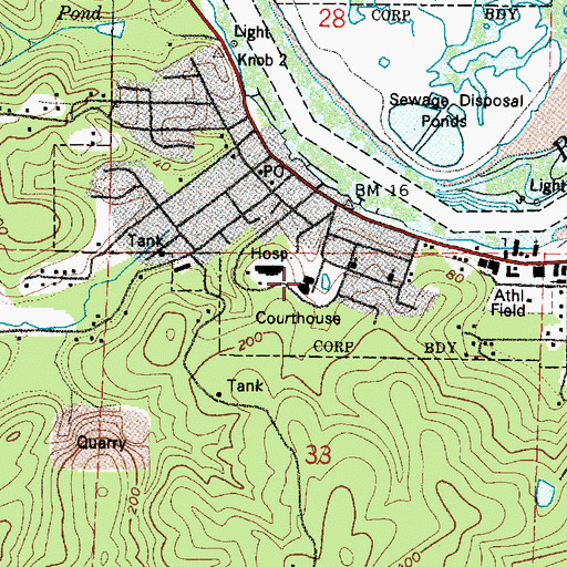 Topographic Map of Pacific County Sheriff's Office South Bend, WA
