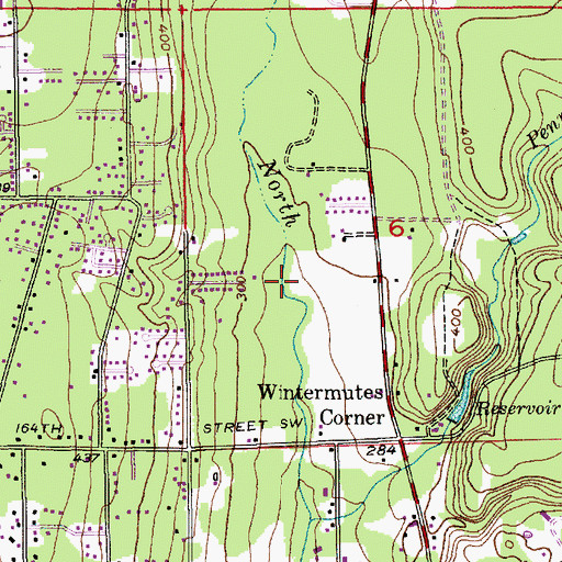 Topographic Map of Mill Creek Police Department, WA