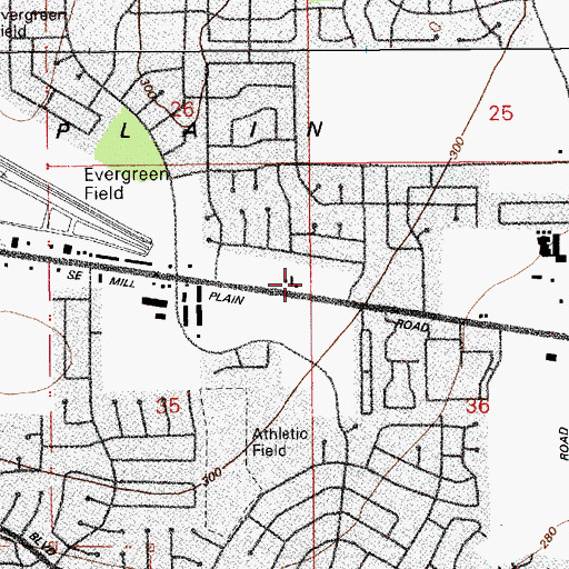 Topographic Map of Vancouver Police Department East Precinct, WA