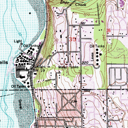 Topographic Map of Woodway Police Department, WA