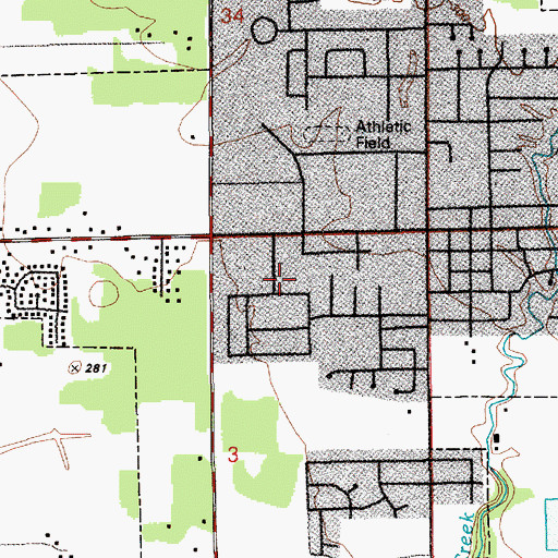 Topographic Map of Battle Ground Police Department, WA