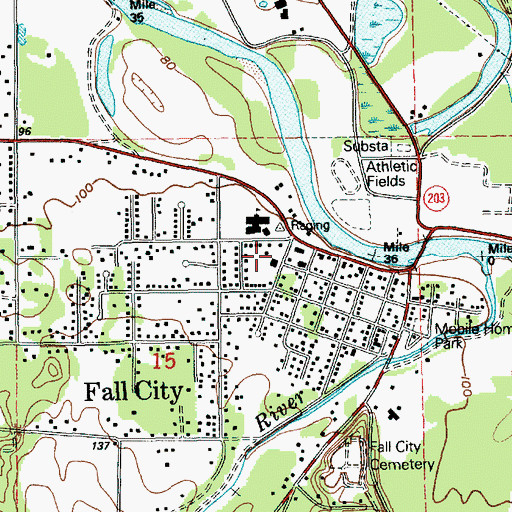 Topographic Map of King County Sheriff's Office Fall City, WA
